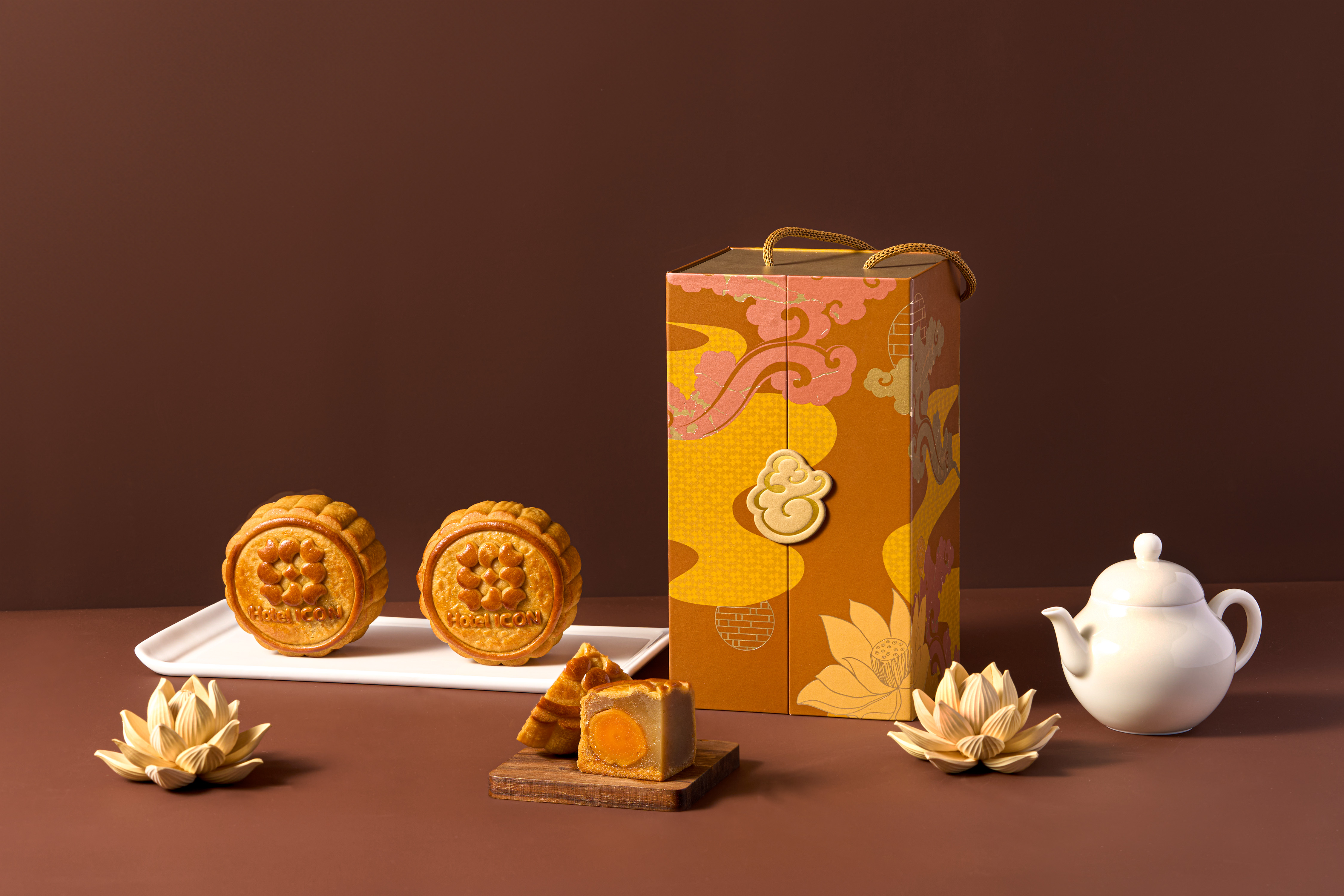 White Lotus Seed Paste with Double Salted Egg Yolk Mooncake