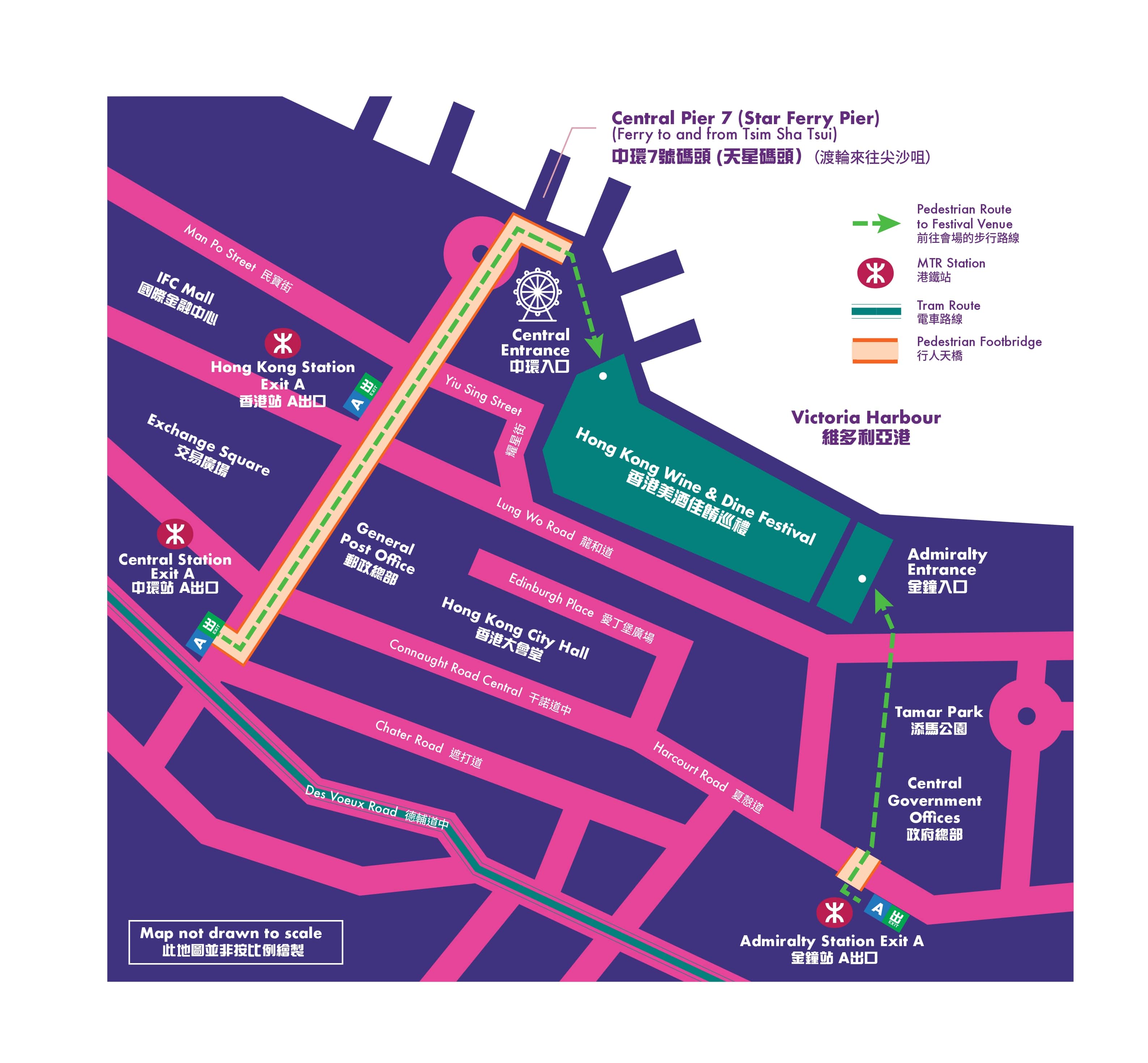 Hong Kong Wine & Dine Festival Map